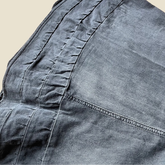 Dark Washed Denim Midi Skirt - Picture 4 of 5